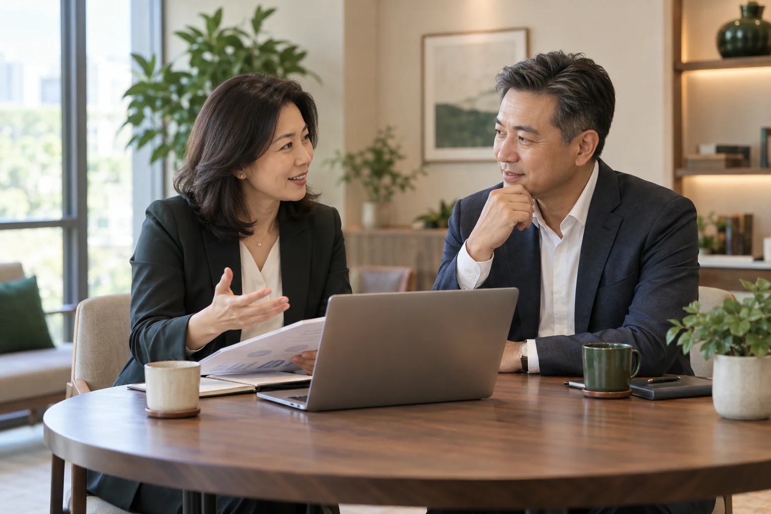 一對一企業顧問輔導(AI 情境示意)