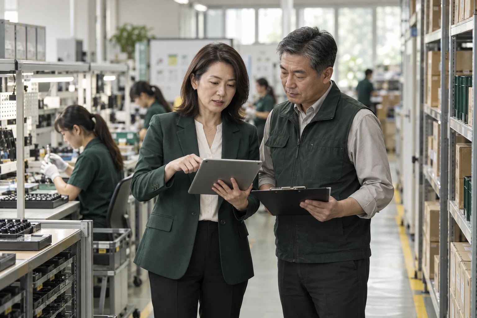 企業營運現場與流程健檢（AI 情境示意）